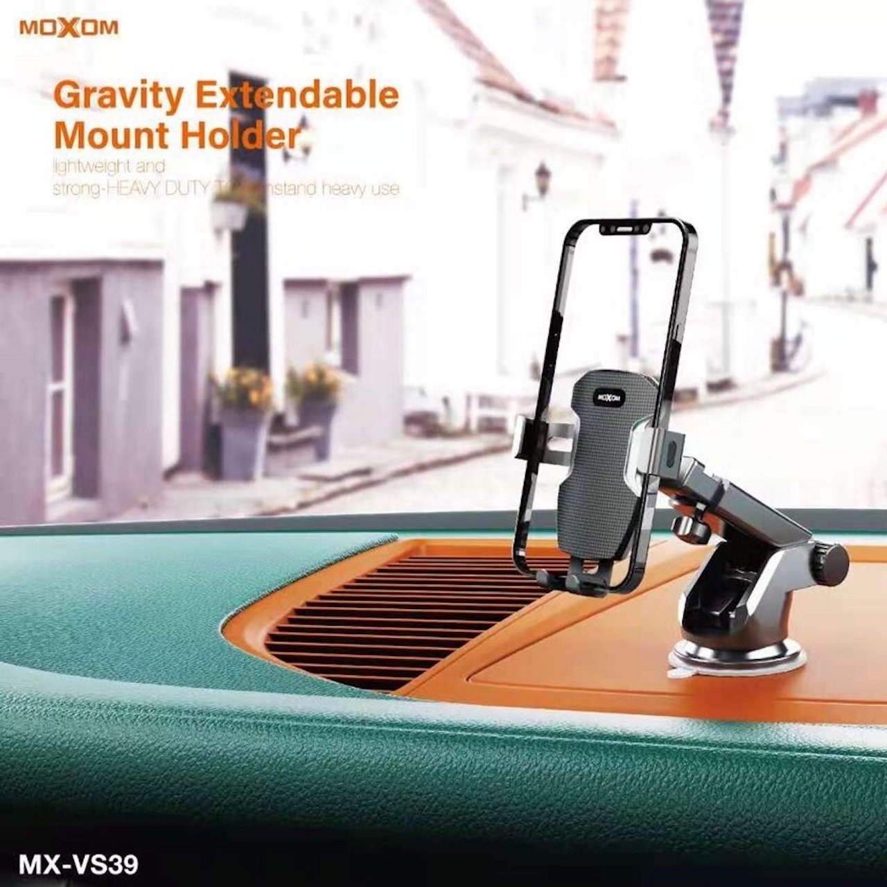 MOXOM MX-VS39 Gravity Extendable Mount Holder l Windshield / Windscreen or Dashboard l 360° Rotation MOXOM MX-VS39 Gravity Extendable Mount Holder l Windshield / Windscreen or Dashboard l 360° Rotation